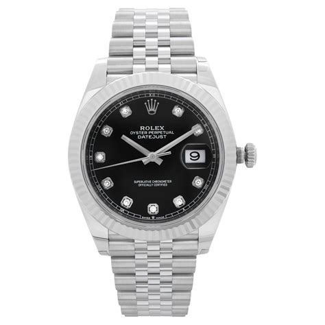 rolex day date weißgold 41mm schwarzes zifferblatt|Rolex 3235 Datejust 41.